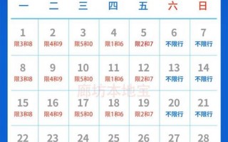固安周6限号什么号？固安周日限什么号？