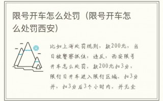 限行又限号怎么处罚，限行了怎么处罚？