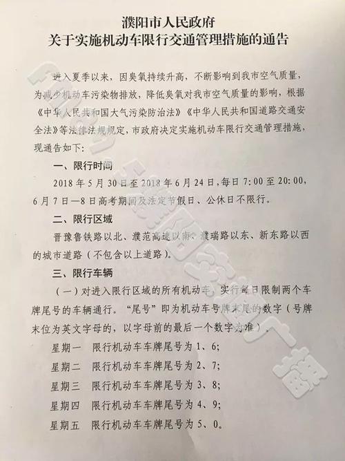 濮阳市我限号是多少?濮阳市限号限到几点?-第3张图片-巾百福 濮阳市我限号是多少?濮阳市限号限到几点?-第3张图片-巾百福