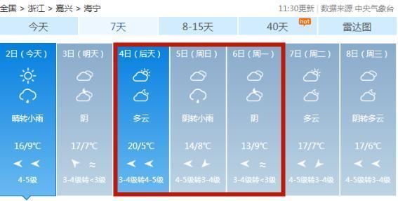 浙江海宁天气预报,浙江天气预报一周7天-第1张图片-巾百福 浙江海宁天气预报,浙江天气预报一周7天-第1张图片-巾百福