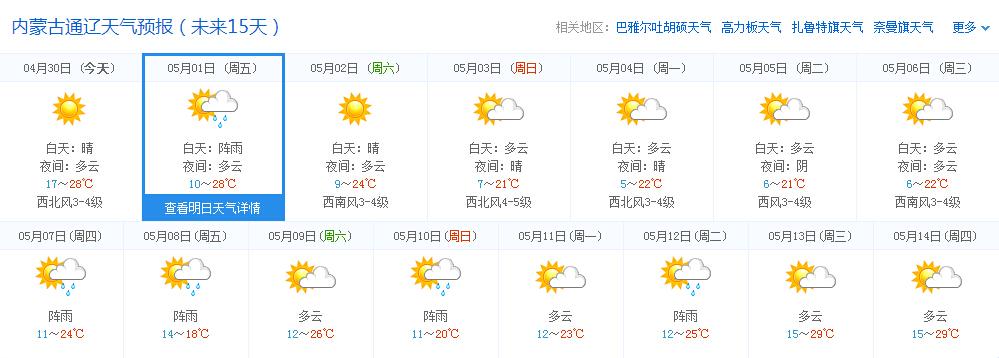 开鲁天气预报一周,开鲁天气预报一周 7开天开鲁夫气预报一个月?-第4张图片-巾百福 开鲁天气预报一周,开鲁天气预报一周 7开天开鲁夫气预报一个月?-第4张图片-巾百福