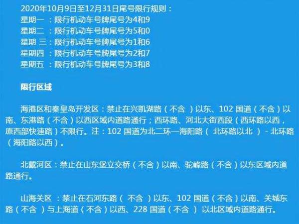 秦皇岛每天几点限号,秦皇岛限号几点开始几点结束?-第6张图片-巾百福 秦皇岛每天几点限号,秦皇岛限号几点开始几点结束?-第6张图片-巾百福
