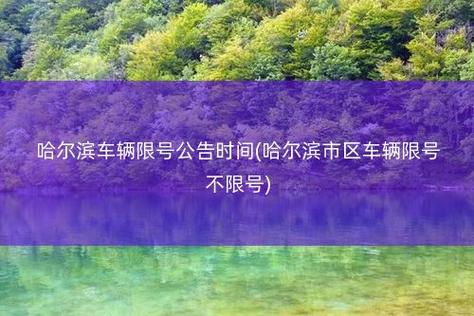 哈尔滨车辆出行限号,哈尔滨车辆出行限号最新消息?-第4张图片-巾百福 哈尔滨车辆出行限号,哈尔滨车辆出行限号最新消息?-第4张图片-巾百福