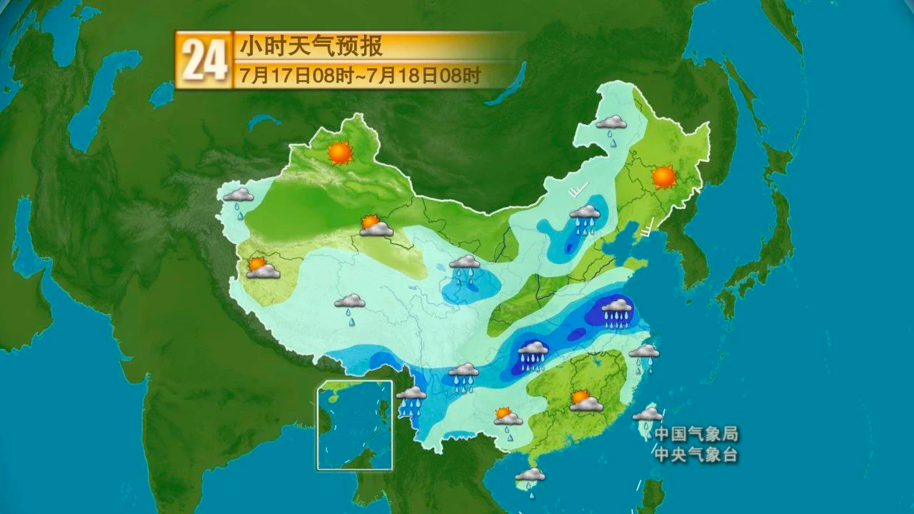 今日中央天气预报？今日中央天气预报卫星云图？-第4张图片-巾百福
