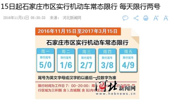周三限号限几石家庄?周三限行石家庄?-第4张图片-巾百福 周三限号限几石家庄?周三限行石家庄?-第4张图片-巾百福