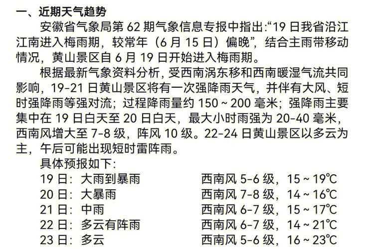 黄山风景区实时天气?黄山天气预报30天景区天气?-第2张图片-巾百福 黄山风景区实时天气?黄山天气预报30天景区天气?-第2张图片-巾百福