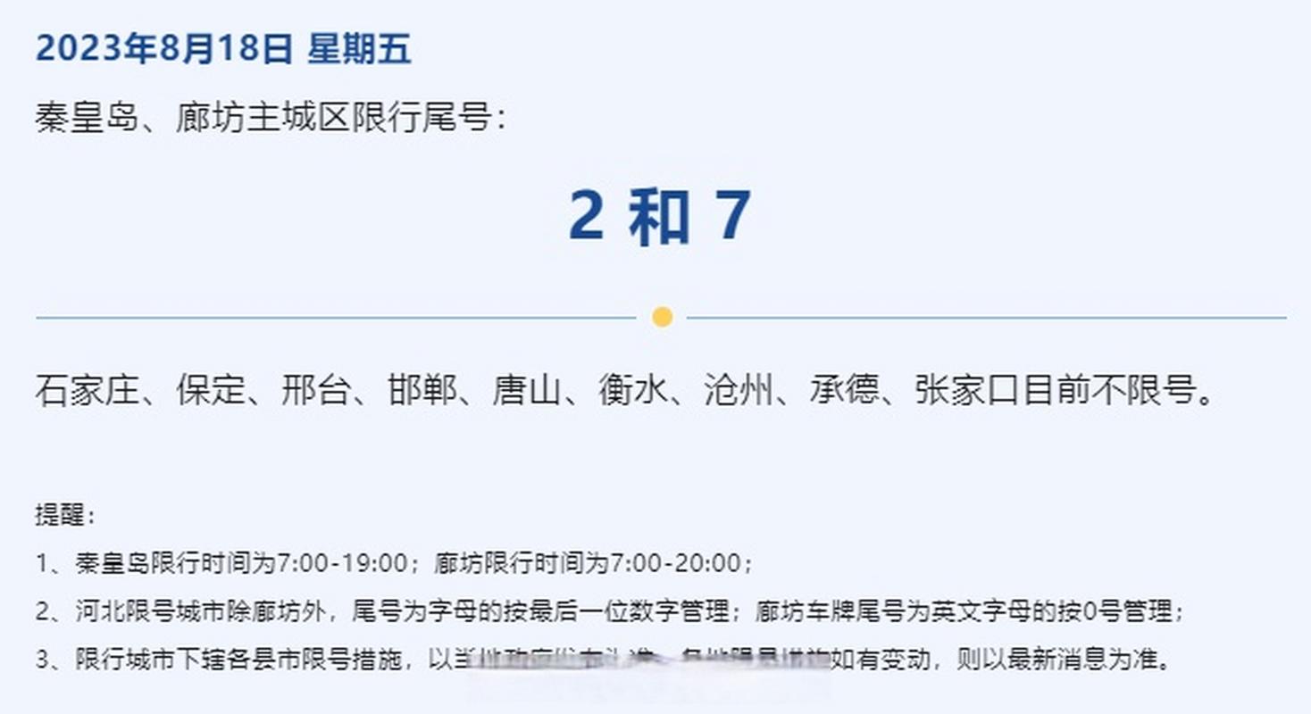 最新秦皇岛限号规定,秦皇岛新限号规定2021?-第7张图片-巾百福 最新秦皇岛限号规定,秦皇岛新限号规定2021?-第7张图片-巾百福